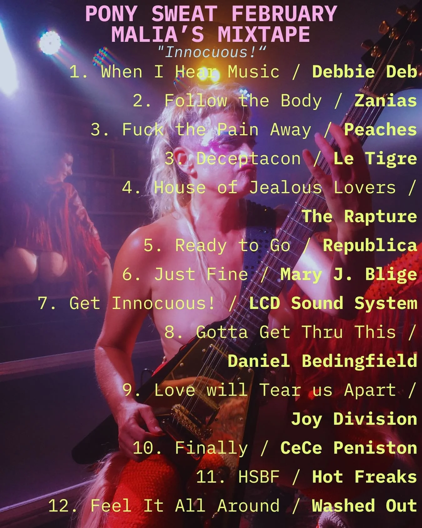 Malia&rsquo;s February Mixtape for fiercely noncompetitive dance aerobics!!!! She&rsquo;s teaching Wednesdays 10:15AM at @picklefactory_frogtown ❤️💕❤️💕❤️ Sign up via our website! See you soon!! 

1. When I Hear Music / Debbie Deb
2. Follow the Body