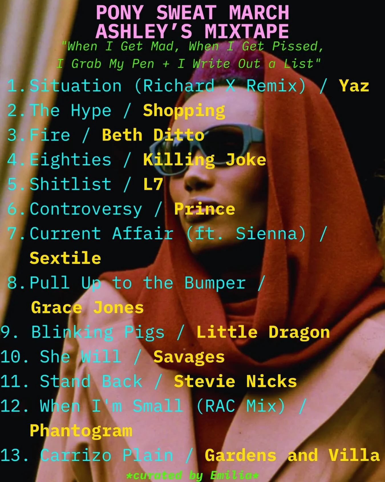 Debuting TODAY 1:15PM at community class with Ashley!!! The studio is closed tomorrow so this is our only class this weekend - join us!! Ashley will be leading these songs all month long in her classes / mixtape curated by Emilia 💕💕 Sign up via our