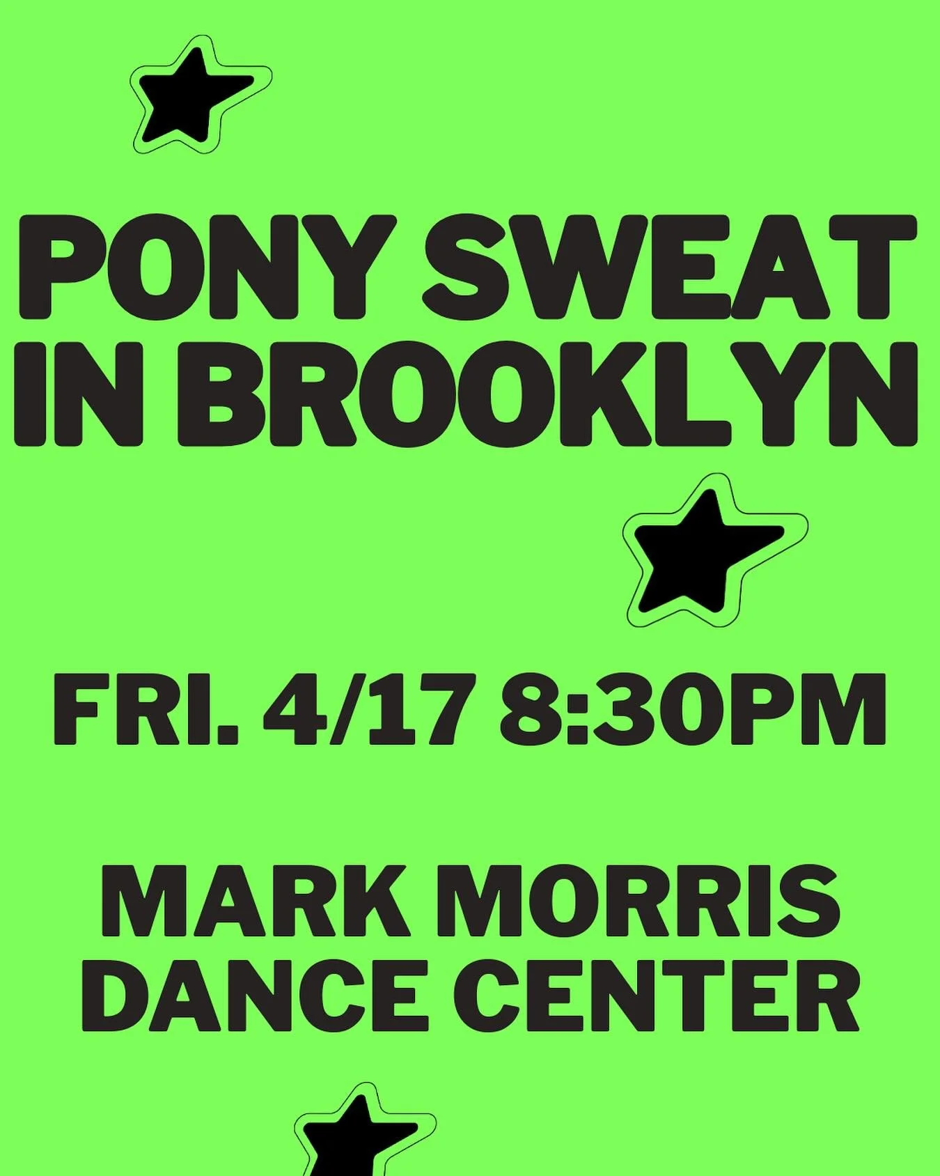 COMING SOON ✨🌀✨ Emilia is traveling to the east coast for @weirdonight in NJ 4/18 and will be teaching a Pony Sweat class in Brooklyn at @markmorrisdancecenter_ at 8:30PM on Friday 4/17!!! Do not miss this!! She&rsquo;s taking song requests for the 