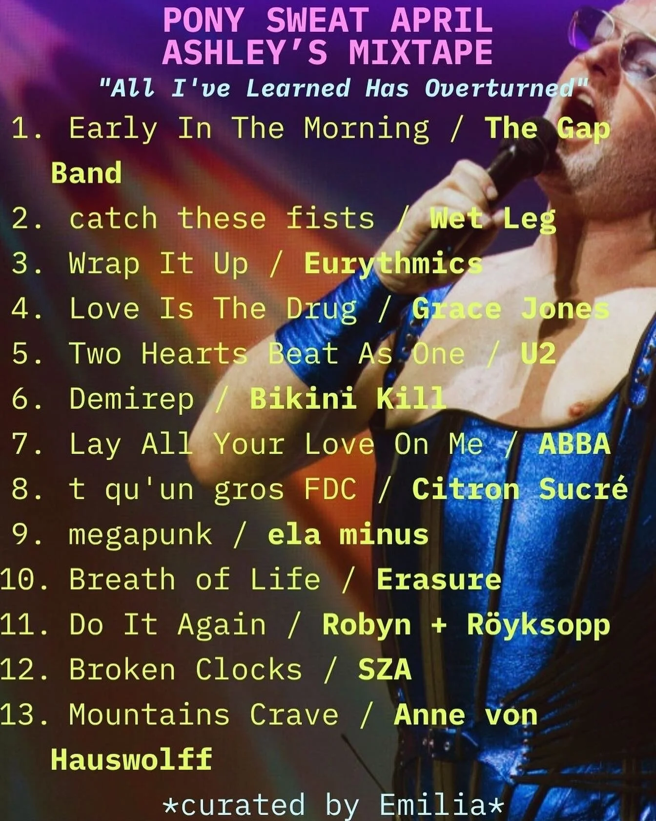 Ashley&rsquo;s April Mixtape debuts this Saturday 1:15PM at community class!!!! YESSS ❤️💕🌀✨❤️ Can&rsquo;t wait to dance to these songs with you, Ashley! No community class on Monday btw!! 🔜 Friday 8:30PM in Brooklyn with Emilia, Saturday 1:15 with