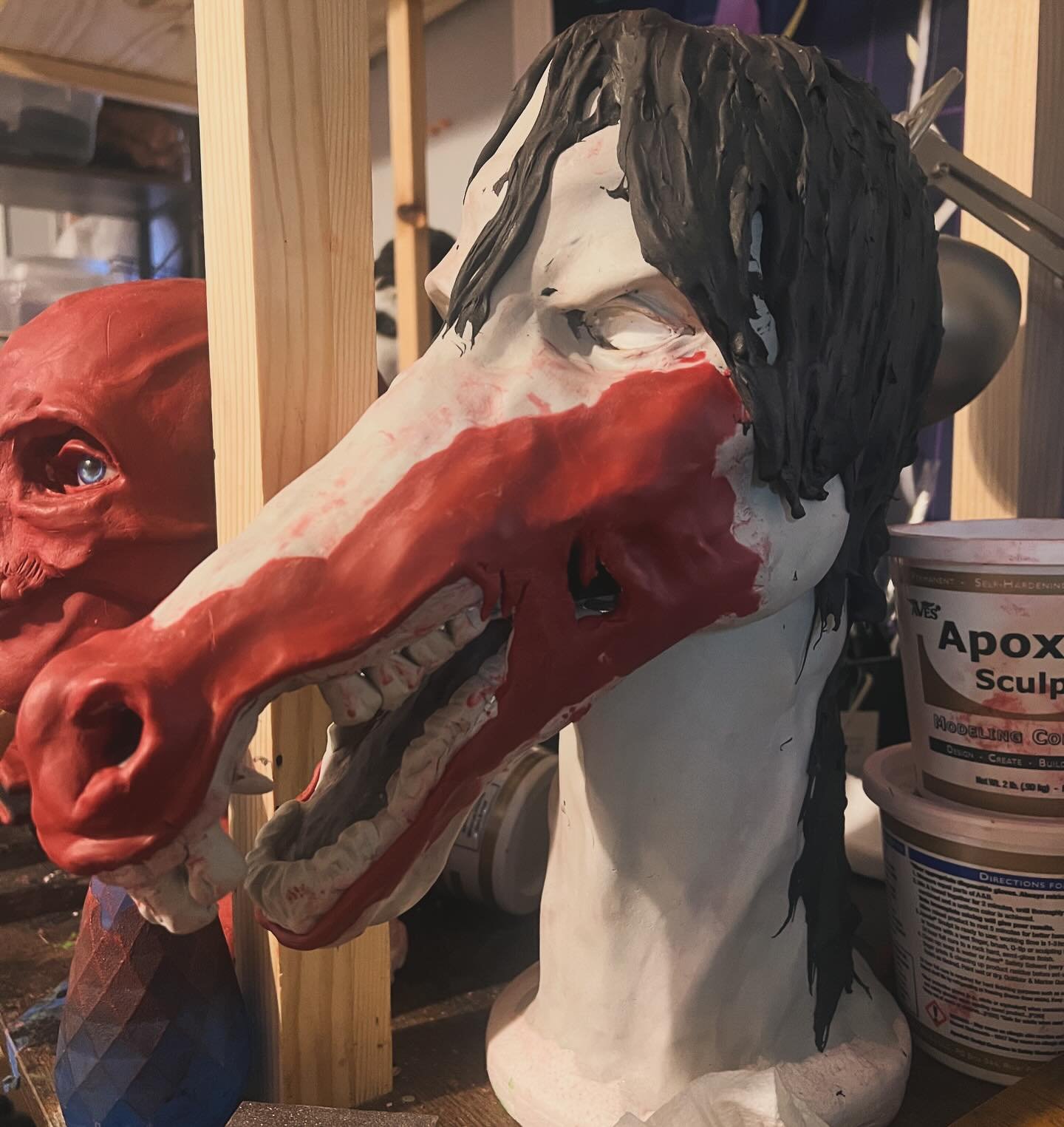More progress on the Kelpie! 
.
.
#waterhorse #sculpture #sculptor #horrorart #horrorartwork #indieartist #wip #dndfanart #dungeonsanddragons #warhammercommunity #sfxartist #sfx #prop #propmaker #propmaking