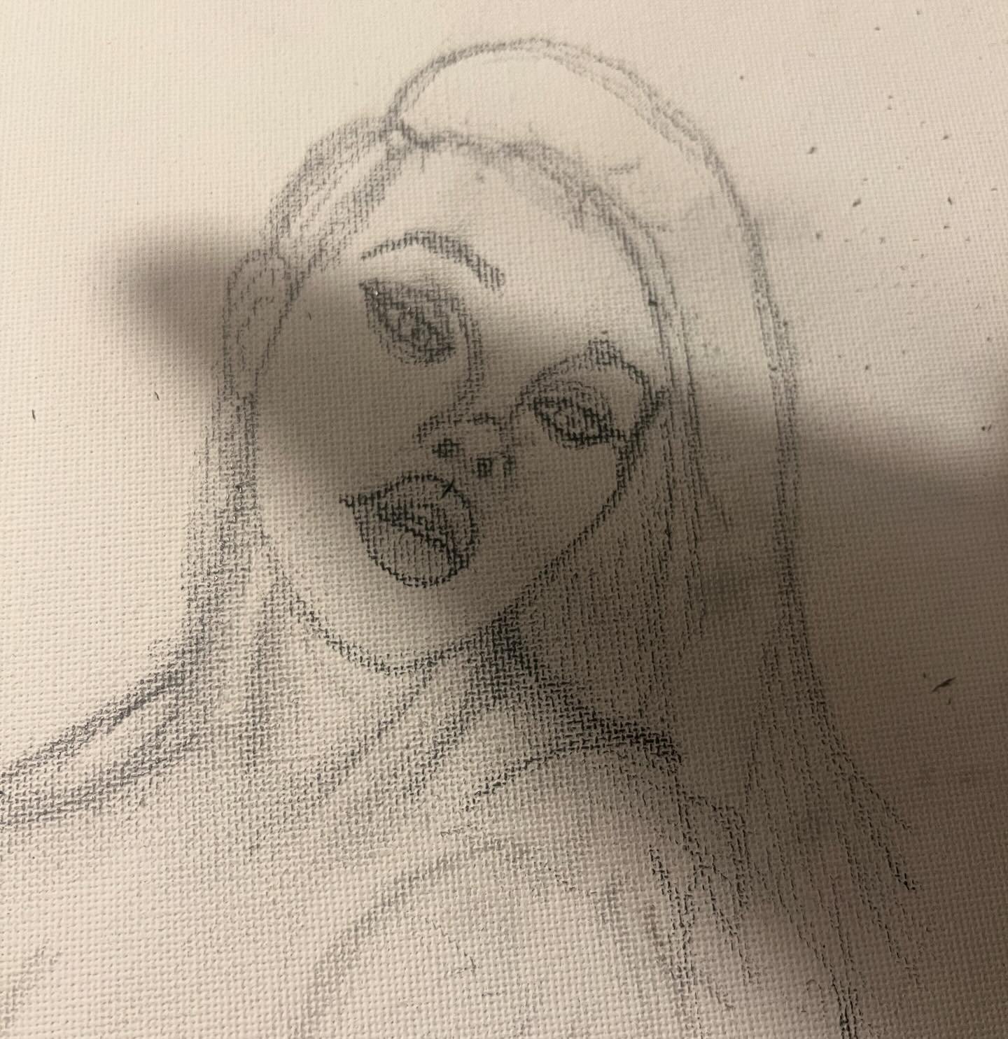 My collarbone has exploded in paint the last couple days, so sculpting is paused. I think I&rsquo;m going to do my first traditional painting since high school. Yes, I know, I&rsquo;m ancient. 
.
.
#painting #sketch