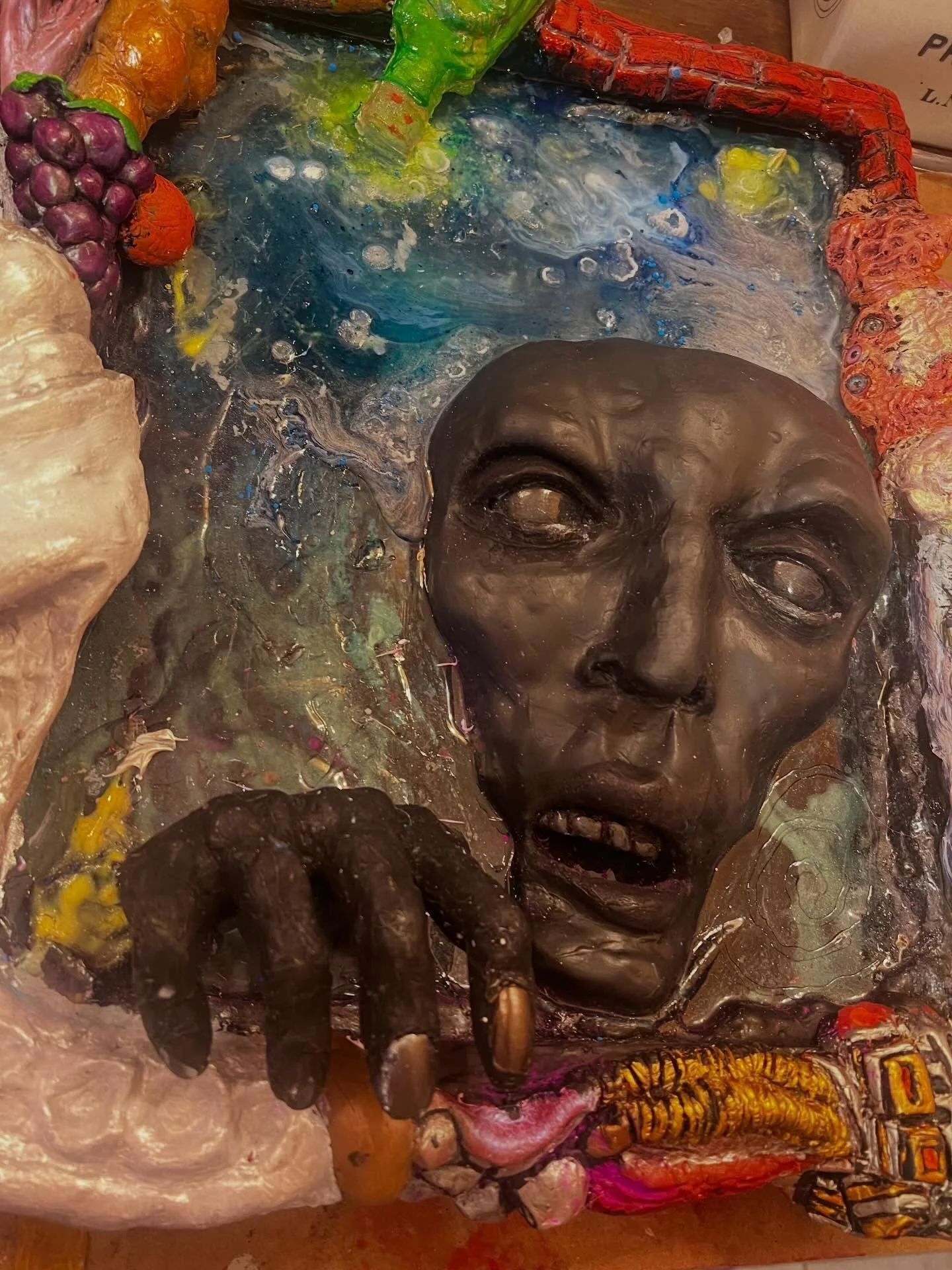 Starting to get sad as we approach the ending of Dream Soup season 1. 
.
.
#dreamsoup #filthyhorrorsdotcom #sculptor #horrorartist