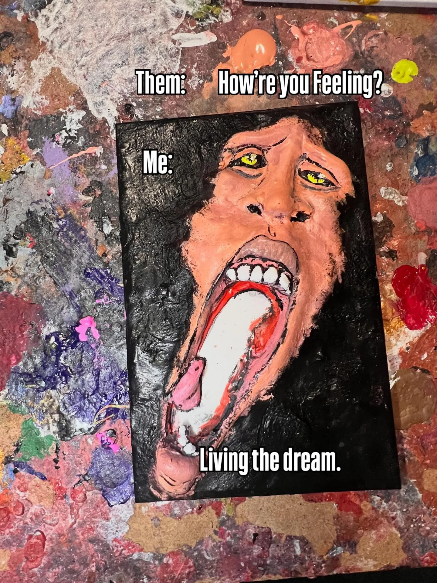 At least Monday through Friday.
.
.
#feelingalittlebetter #pancreatitis #sculptor #horrorartist #filthyhorrorsdotcom