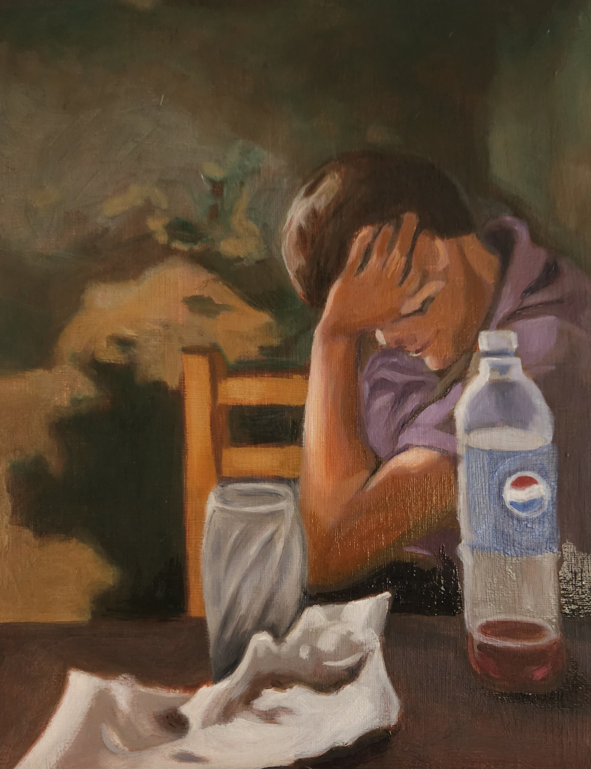 No Passion, No Sorrow, 2026. Oil painting on linenboard 40 x 30 cm.