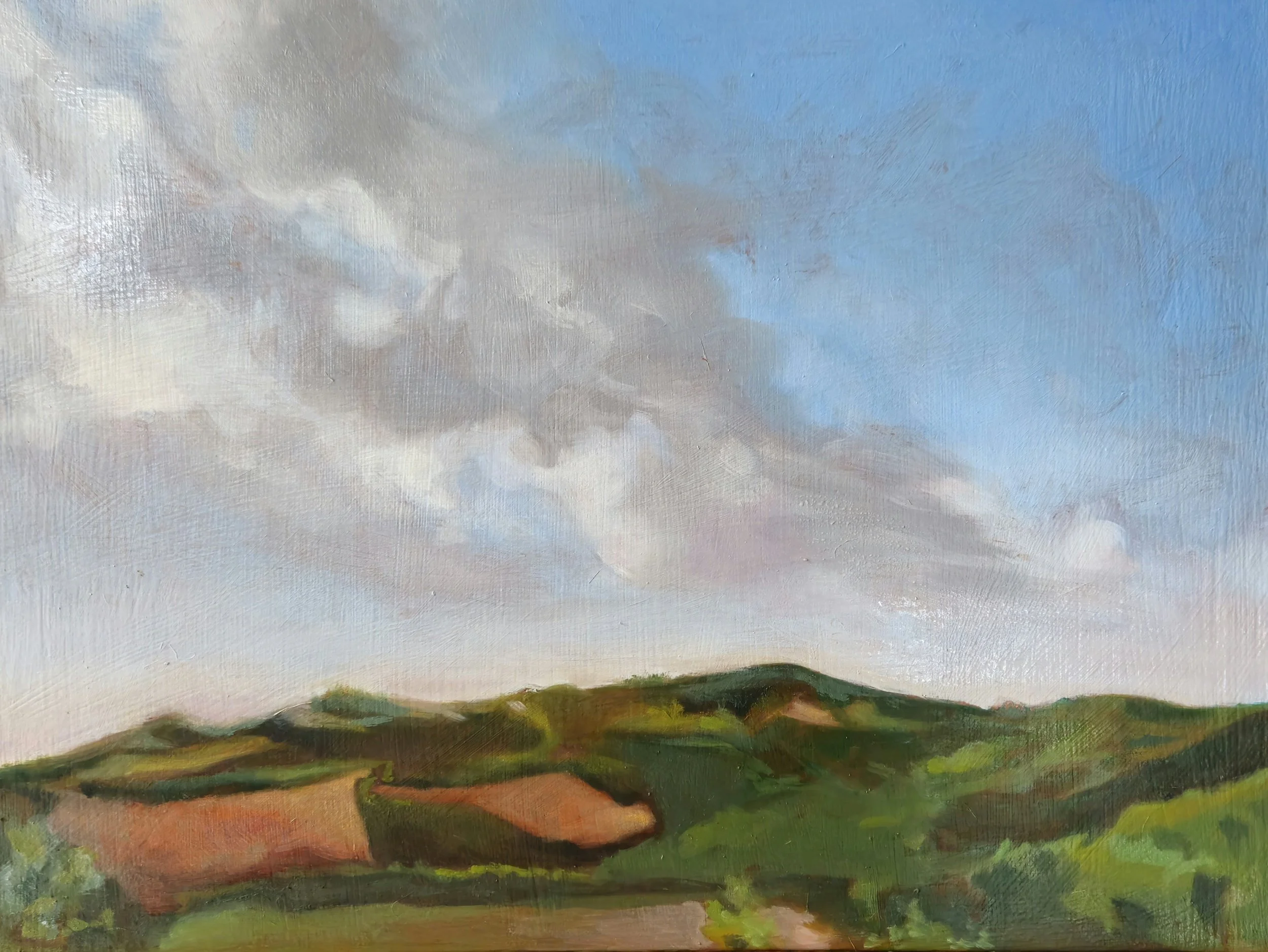 Marche Hills Landscape Study, 2026. Oil painting on linenboard, 30 x 40 cm.
