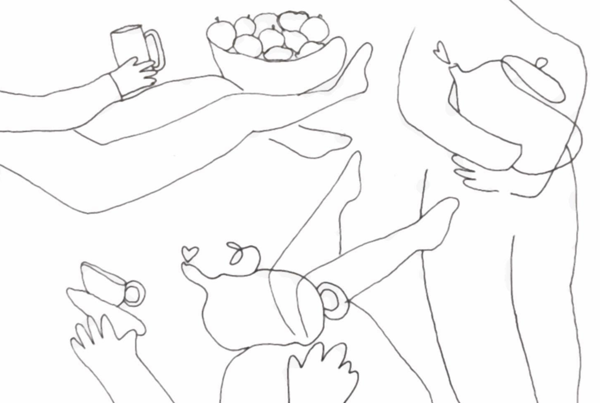 "Tea for Three" in black & white