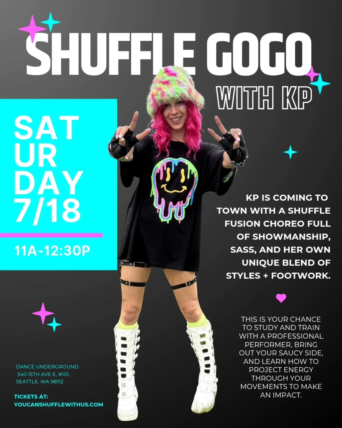 Whether you have dreams of being on stage, or you just like to put on a show for your dog at home, 

This choreo will help you embrace your playful side and teach you how to throw energy through your face and movements to help you ✨️captivate✨️

KP i