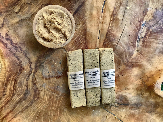 Pure WA Sandalwood (Santalum spicatum) 3 planks HANDMADE INCENSE