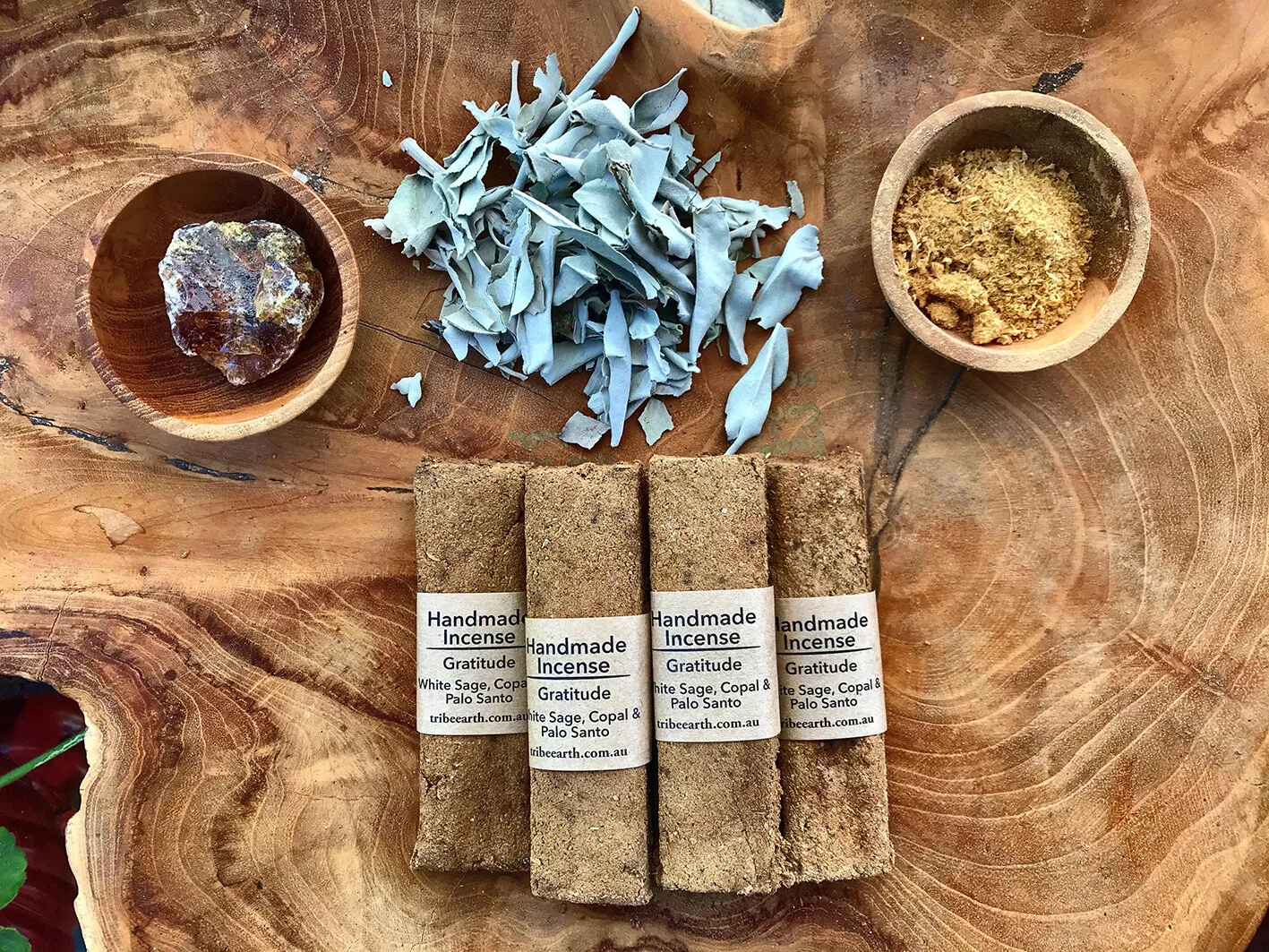 Gratitude - Palo Santo, Copal & White Sage - 3 planks HANDMADE INCENSE