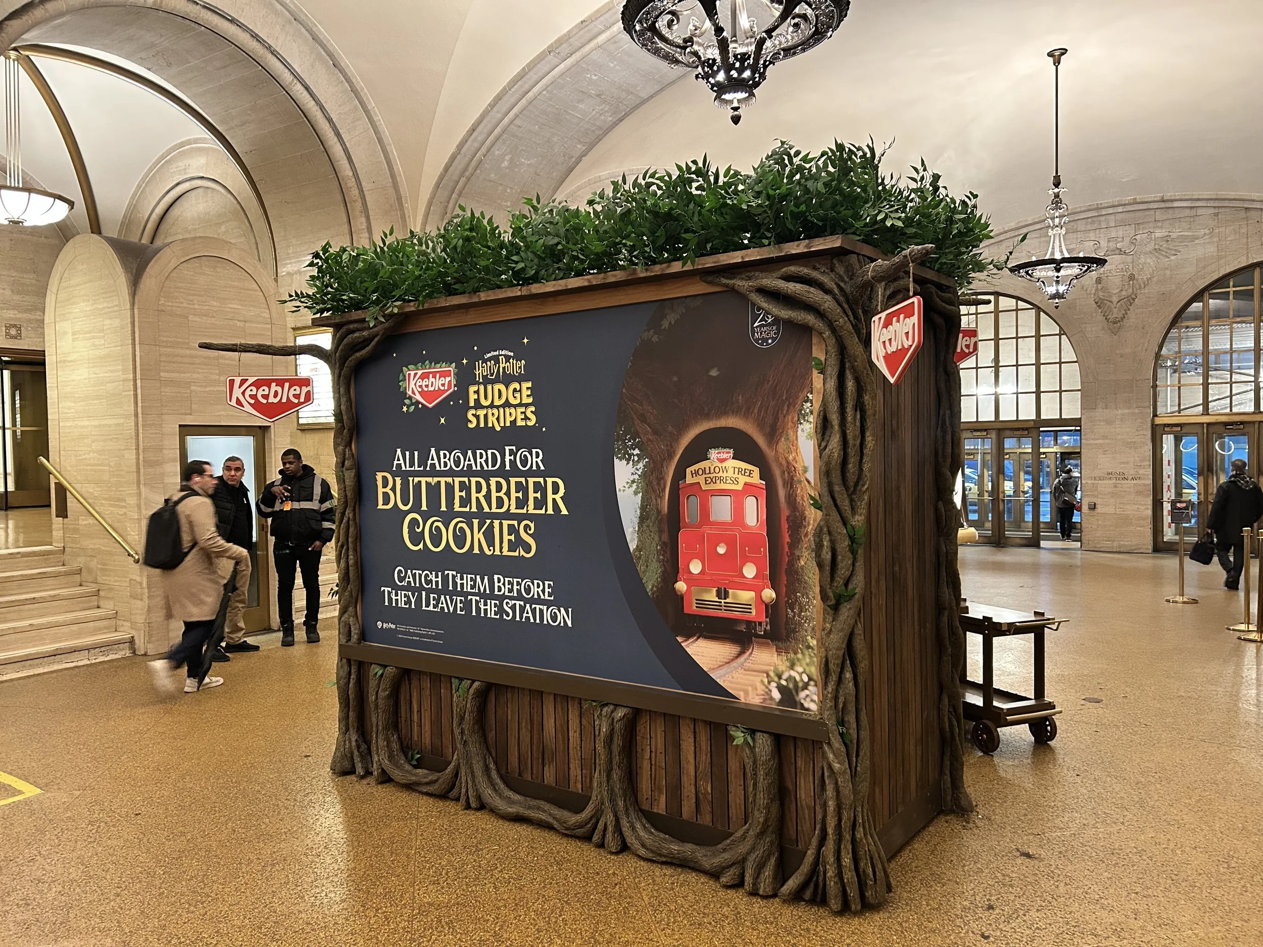 Keebler, Cojo Ltd. Tree bark, Grand Central Station, NYC