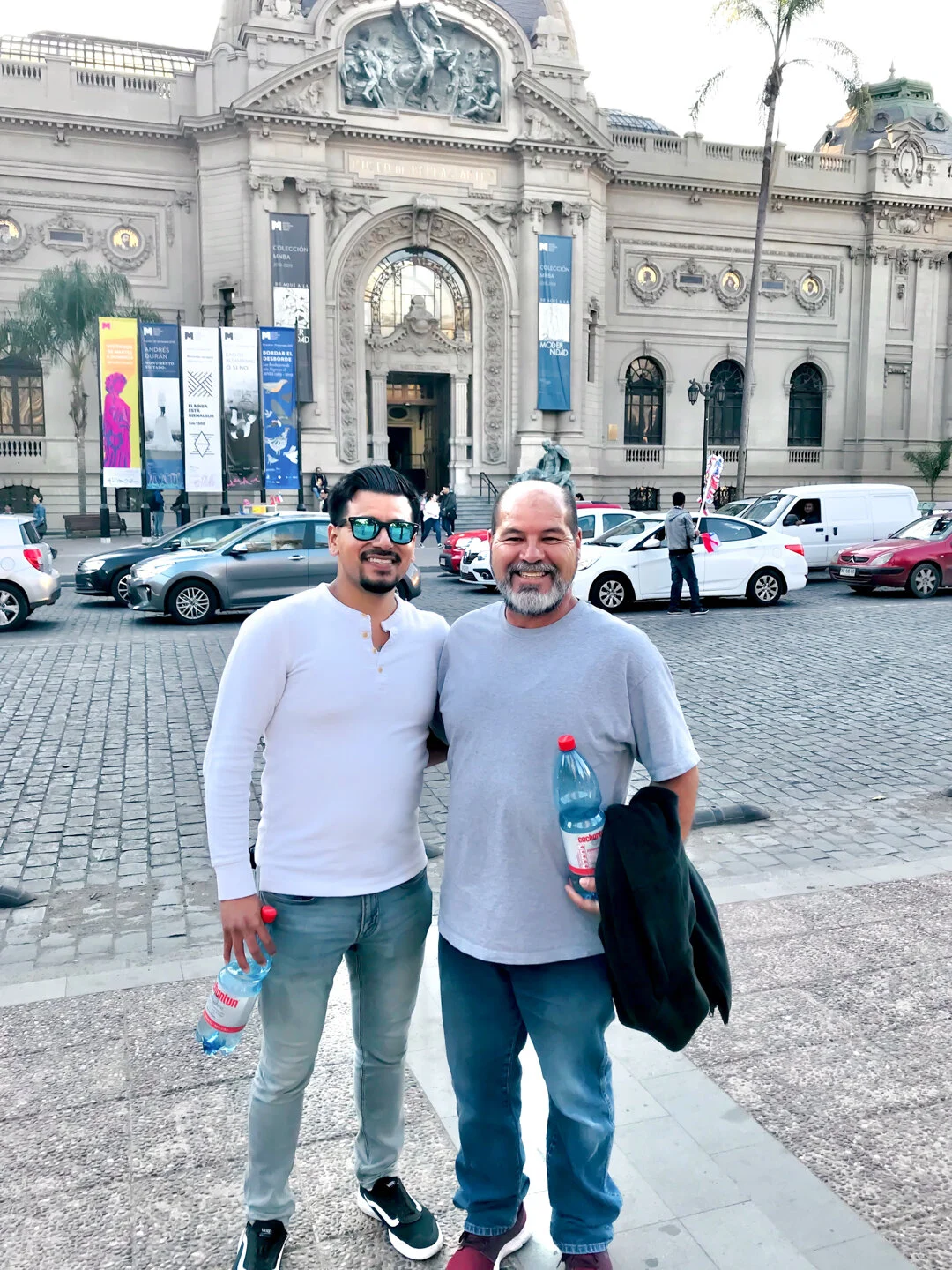 My pops and I getting lost in the streets of Chile, Santiago.