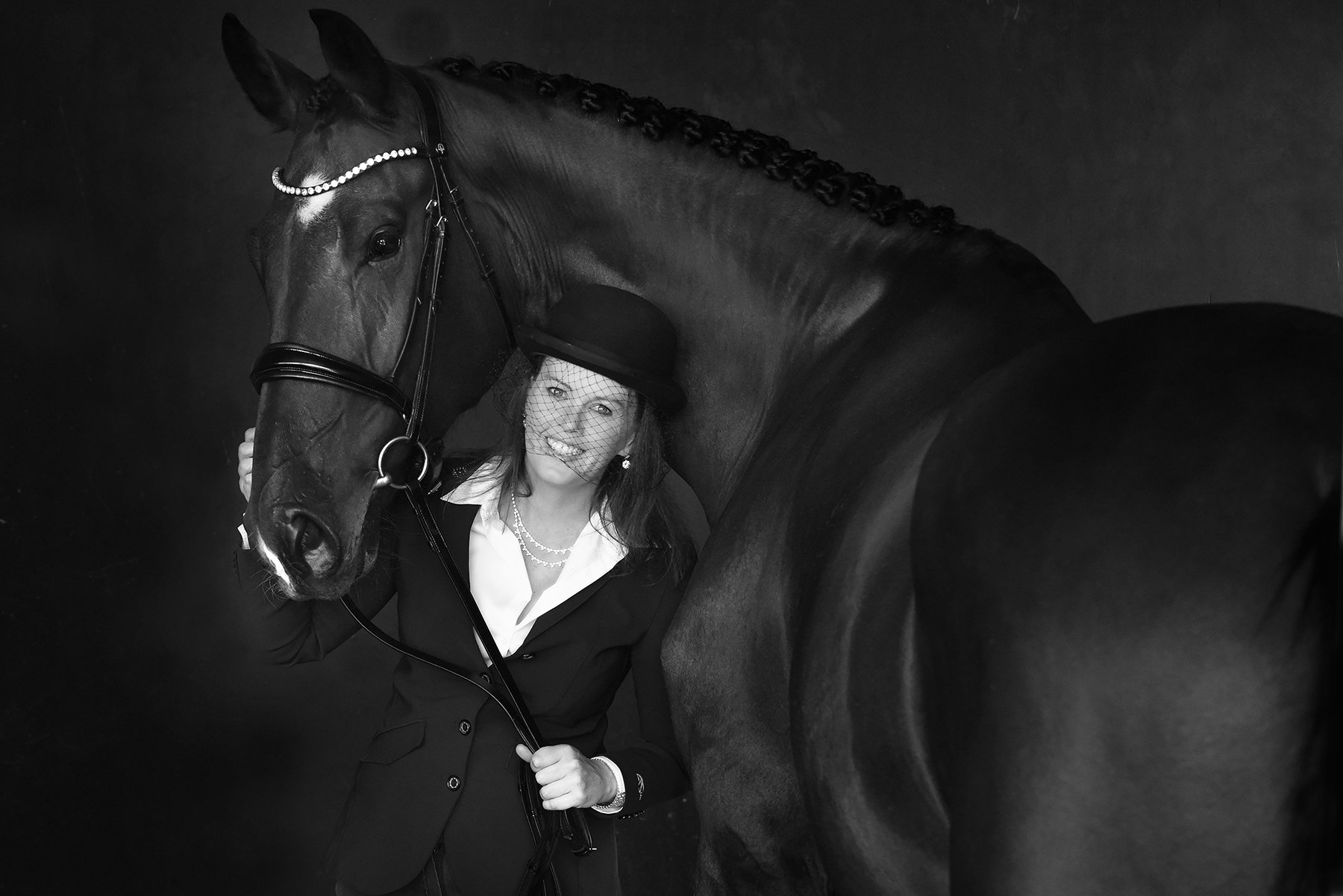 Chestnut horse with rider — classic equestrian portrait, Victoria.