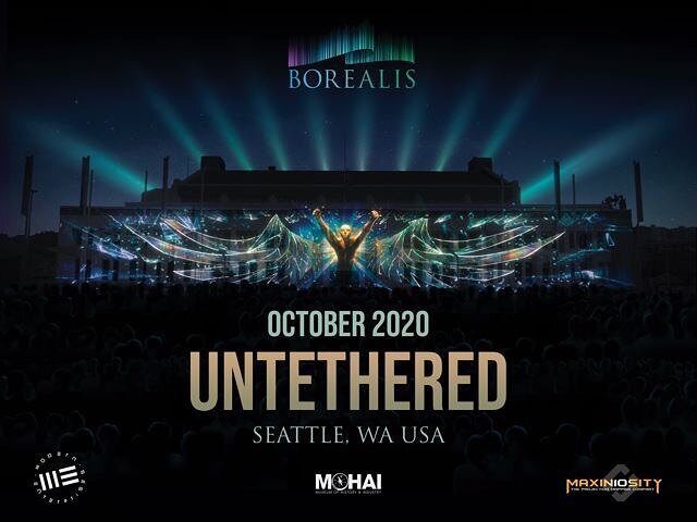 Experience UNTETHERED in 2020. 
BOREALIS, a festival of light, returns to Seattle, Washington, in October 2020. 
The awe-inspiring international video projection competition is back at @mohaiseattle. Guests will also get to stroll and enjoy light art
