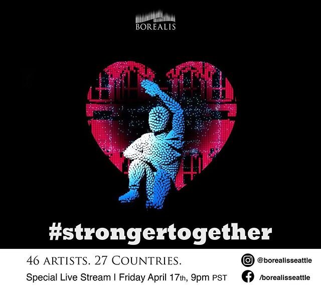 Join us on right here on INSTAGRAM tonight at 9:00 p.m. PST for a SPECIAL LIVE STREAM of &quot;One World. One Heart&quot;. The LIVE broadcast will present the work of 46 different artists from 27 countries in an eight-minute light-art showcase. &quot