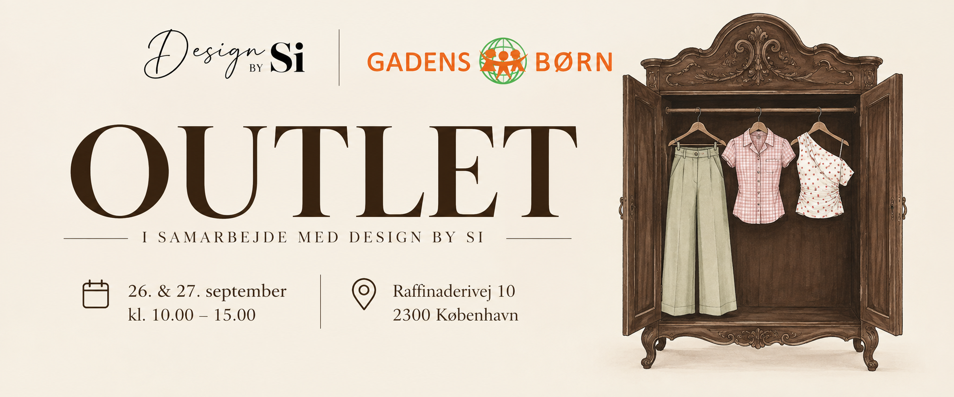 Outlet: DesignBy Si til fordel for Gadens Børn