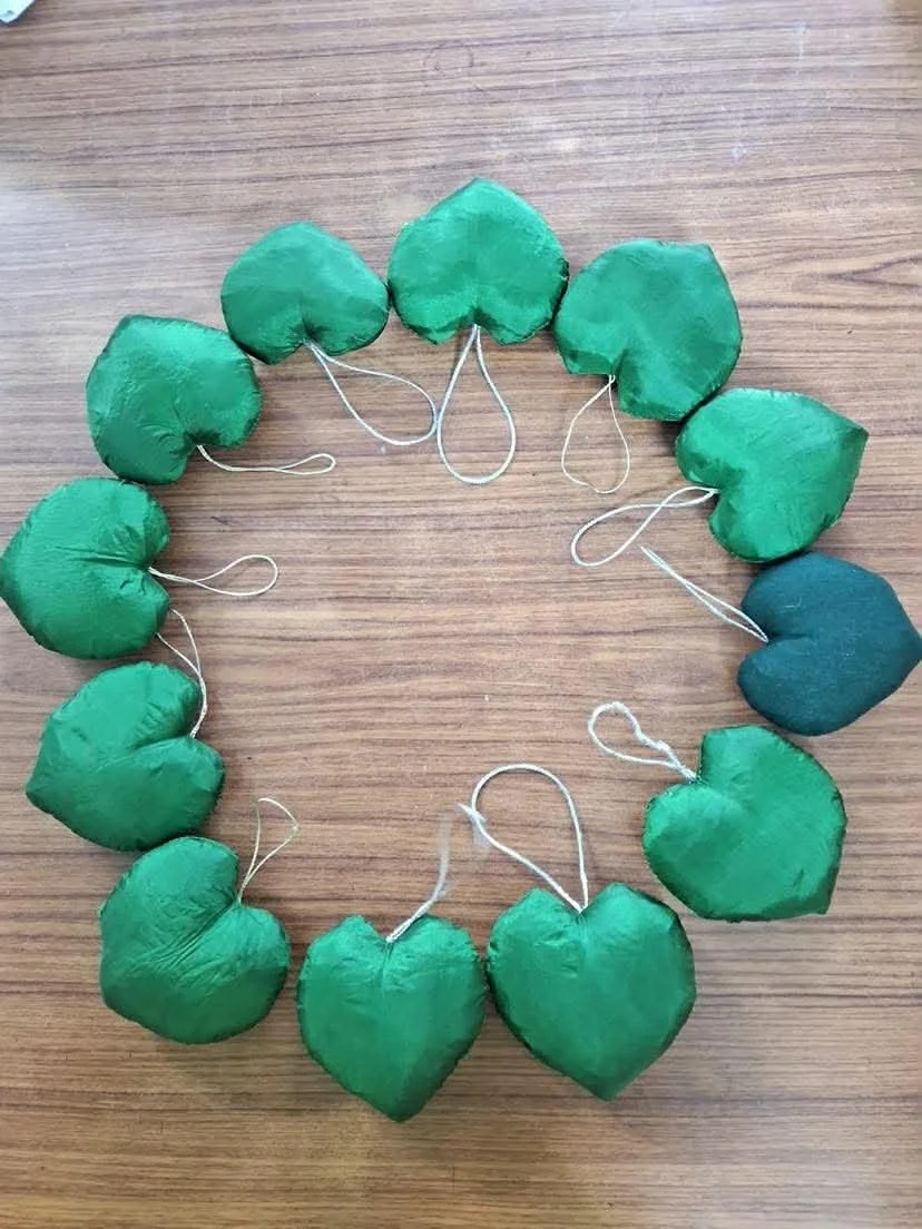 Stofhjerte - Mørkegrøn