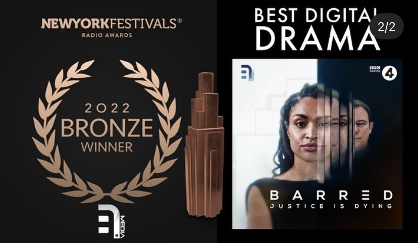Barred starring Kerri McLean wins Best Digital Drama Award at New York Festivals Radio Awards