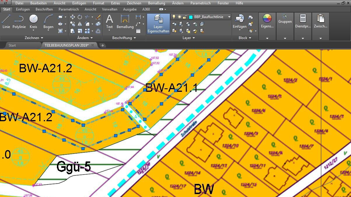 Planerstellung mittels AutoCAD