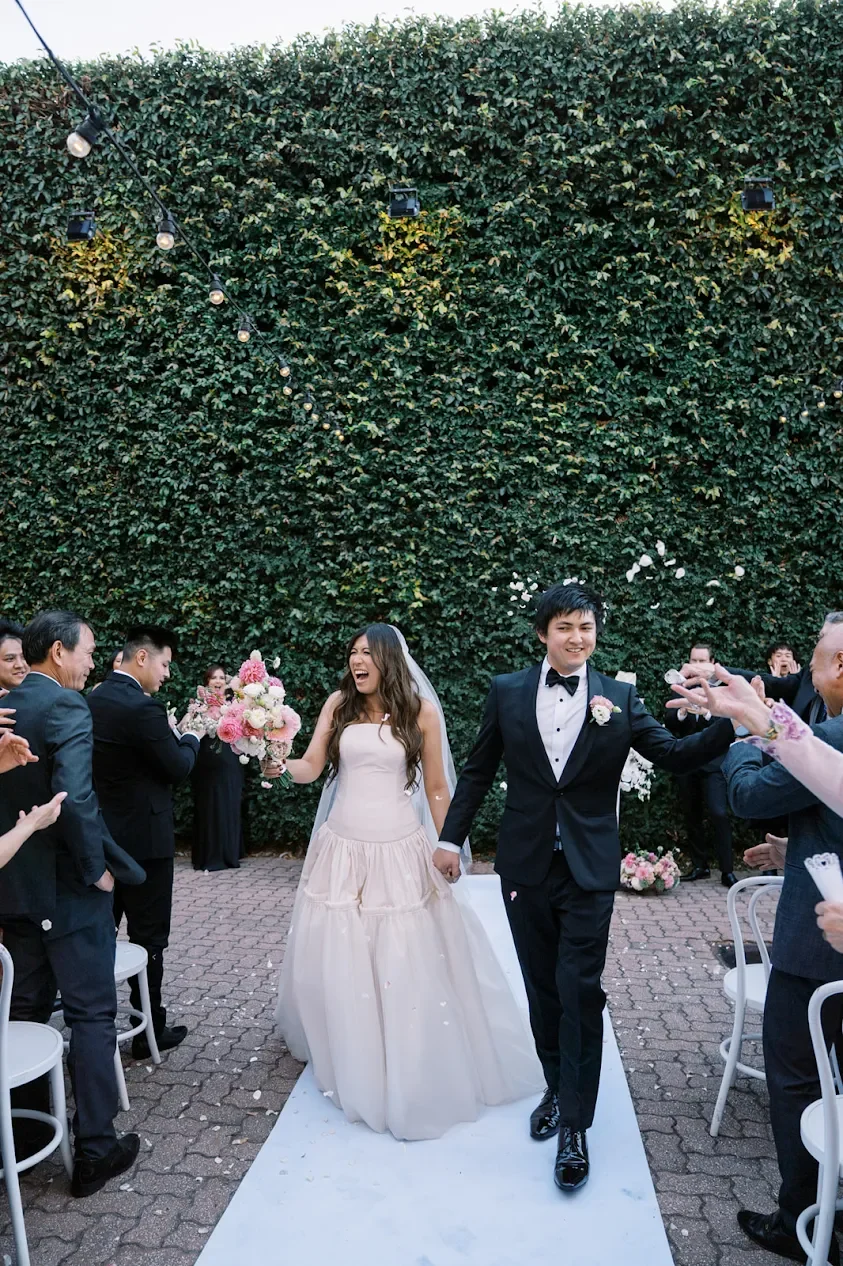 Emily Carr with Therese and Adam during their personalised Melbourne wedding ceremony.