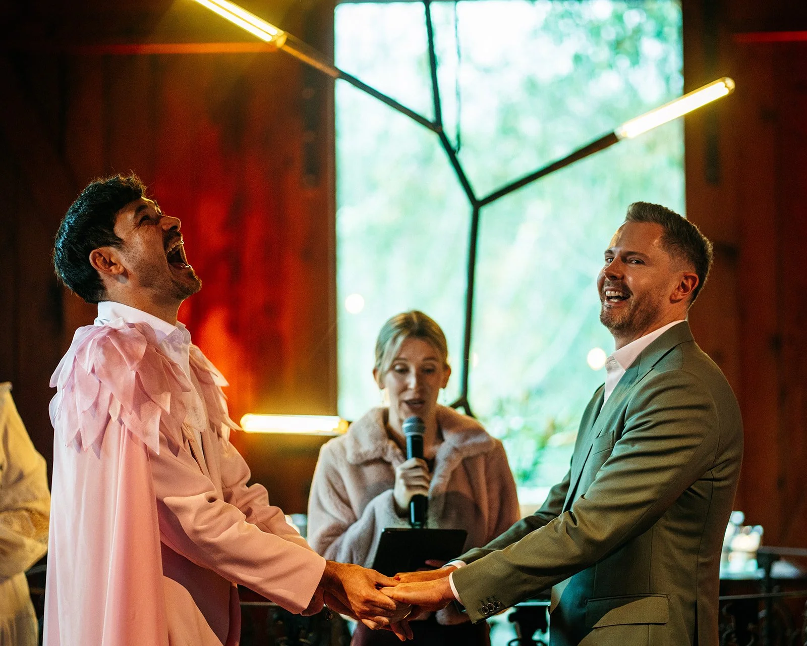 Emily Carr celebrating Blake and Luke's joyful wedding ceremony in Melbourne.