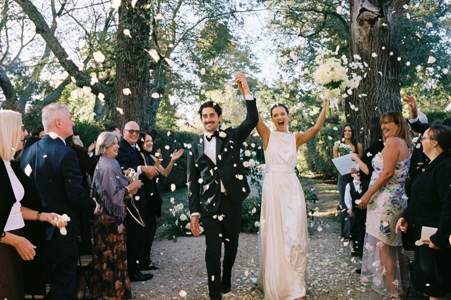 Sinead & Ben joyfully exiting their ceremony.