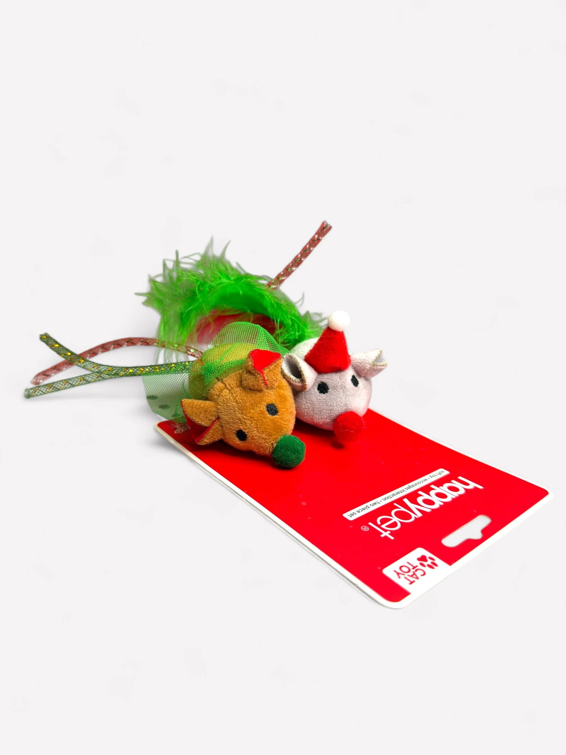 Luxury Christmas Mouse 2pc Cat Toy