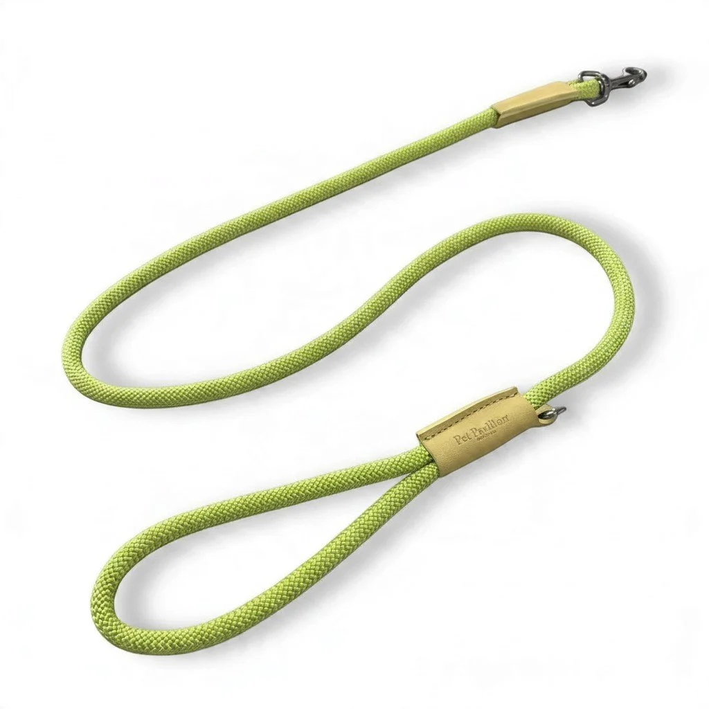 Pet Pavilion Italian Nylon Lead - Green & Yellow