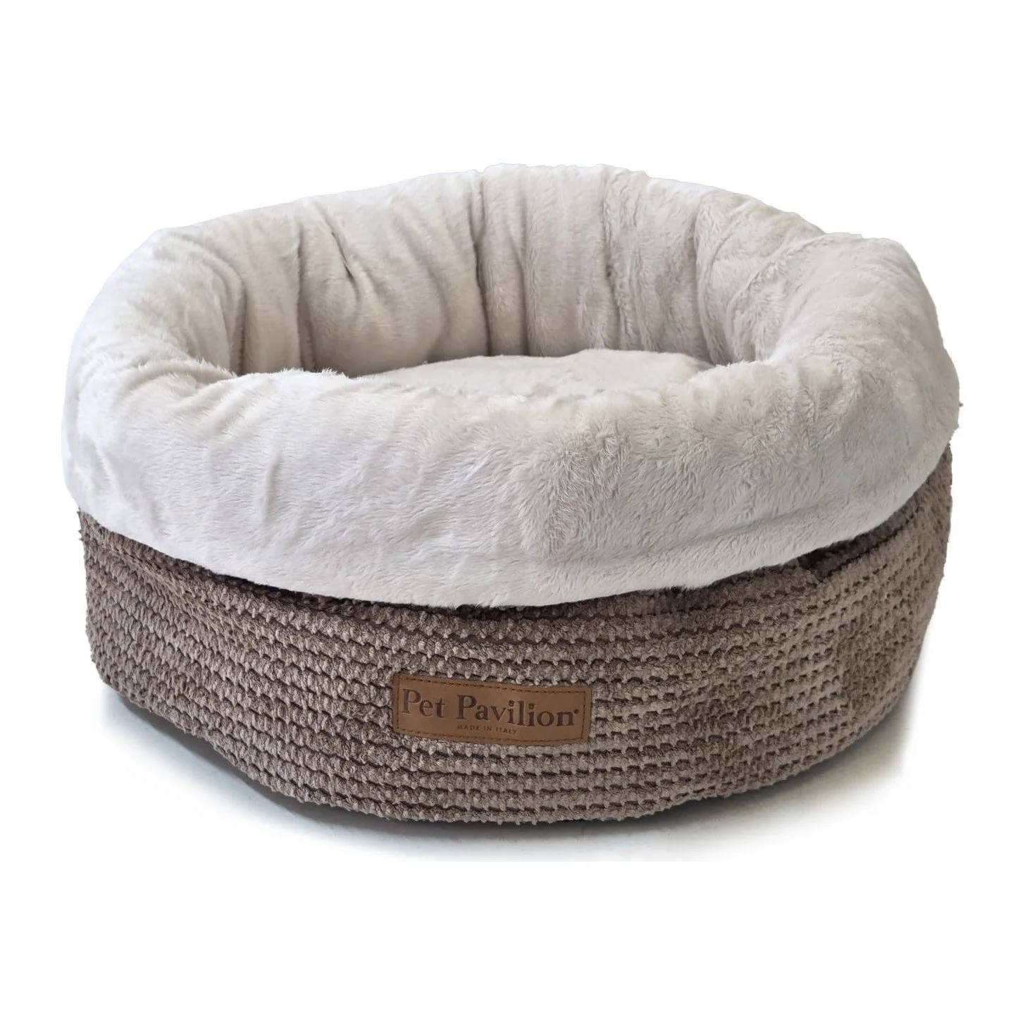 Pet Pavilion Woven Cat Basket With Removable Cushion Beige 50x50x30cm