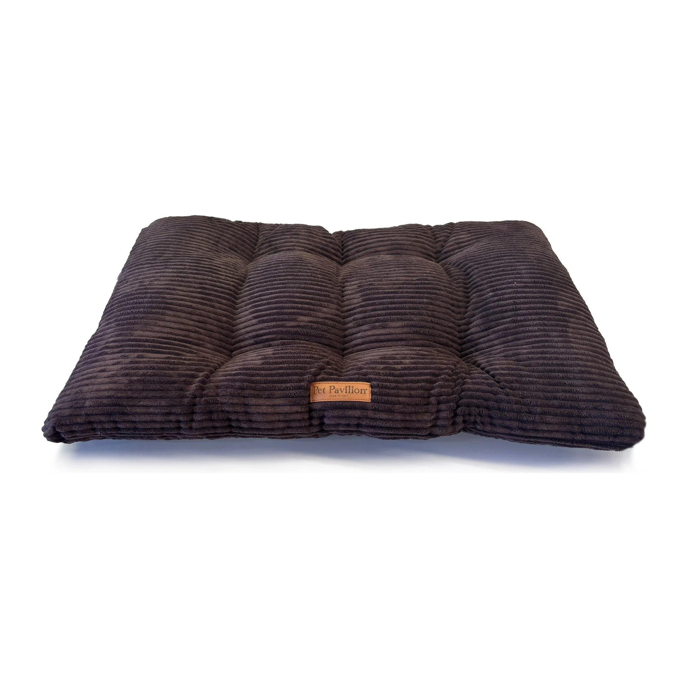 Pet Pavilion Earth Brown Ribbed Velvet Cushion