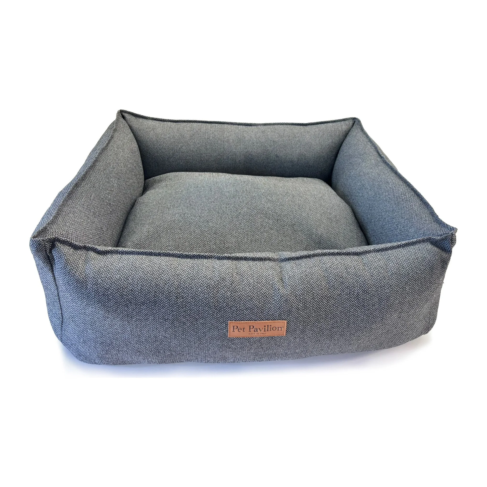 Pet Pavilion Herringbone Bed Grey