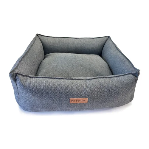 Pet Pavilion Herringbone Bed Grey