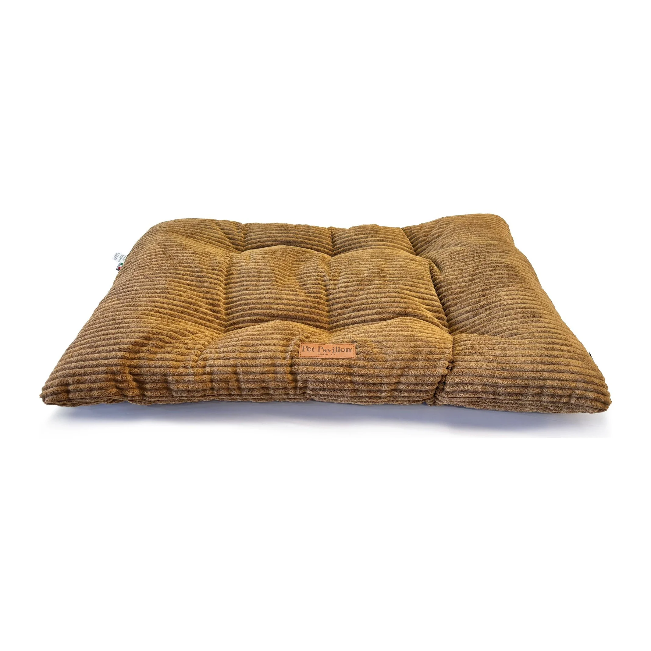 Pet Pavilion Gold Ribbed Velvet Cushion