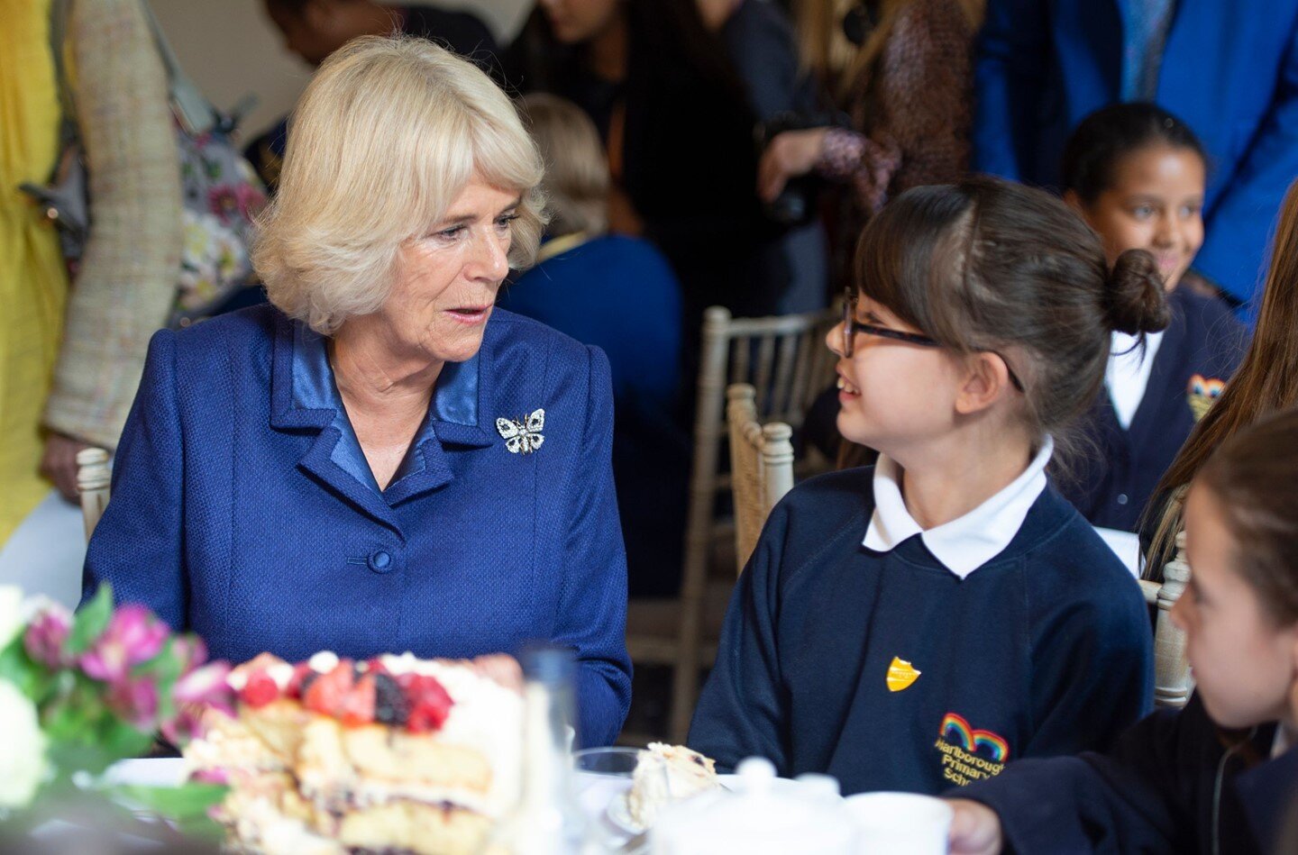 Make #PoetryTogether2021 a day to remember on @nationalpoetryday by holding parties with other schools and care homes reciting poems by heart.

Her Royal Highness the Duchess of Cornwall, @clarencehouse, joined a number of schoolchildren and care hom