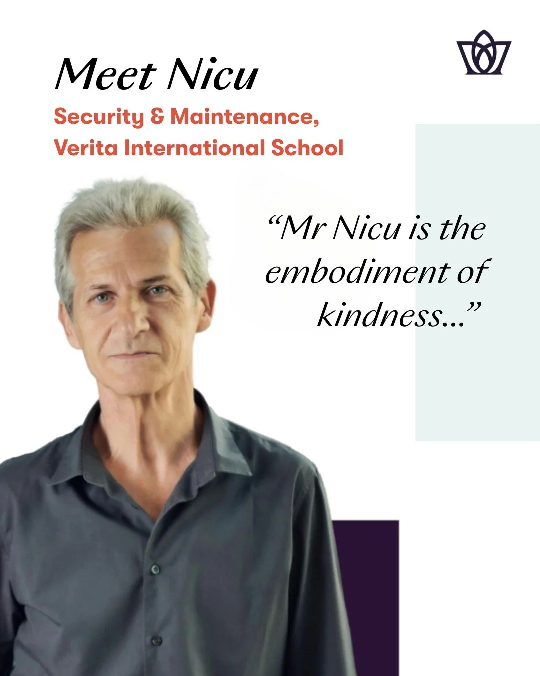 Meet Nicu, Security and Maintenance at @veritainternationalschool 

Like every successful organisation, Dukes Education has teams of dedicated people working behind the scenes; these are the people out of the limelight, the ones that work diligently,