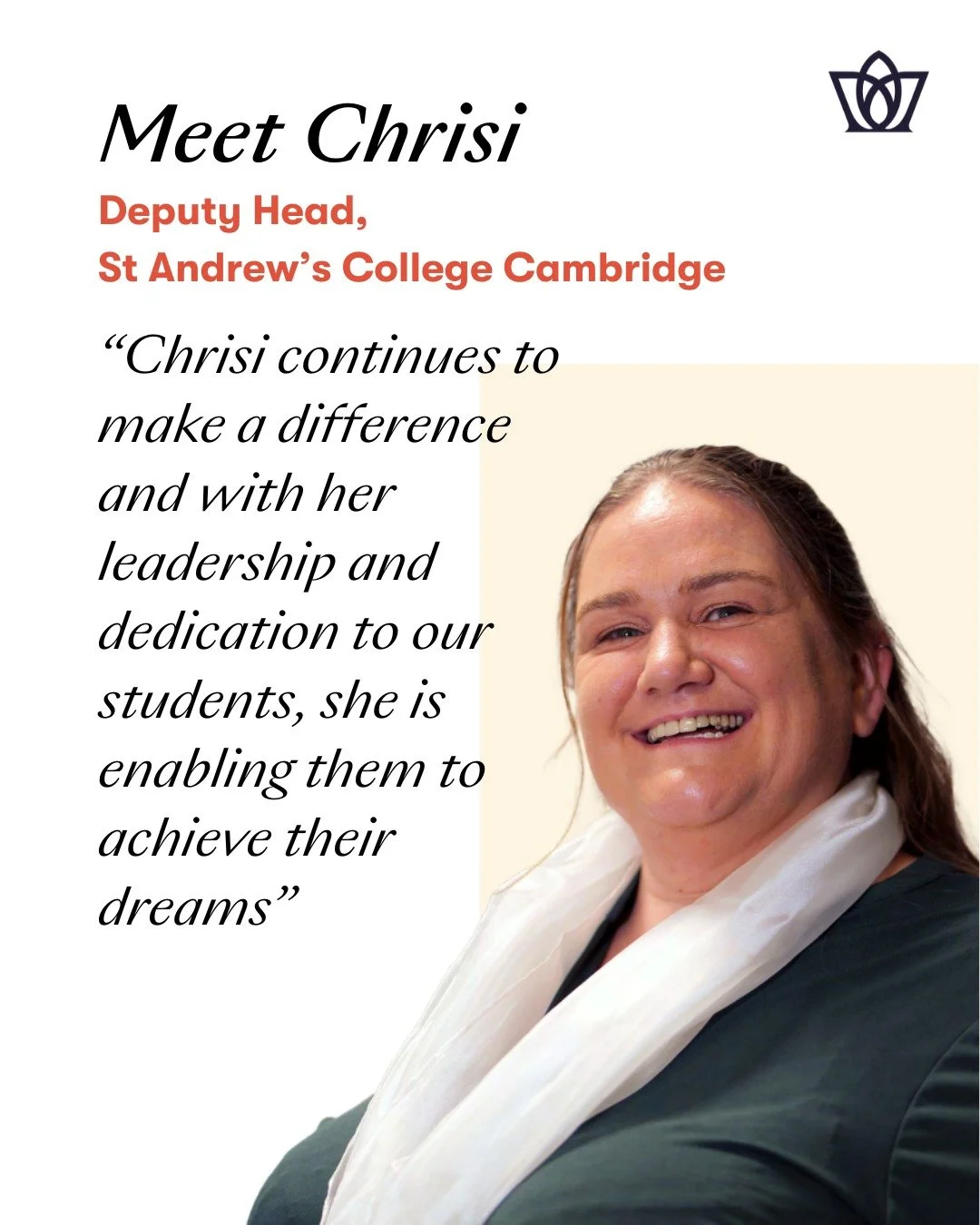 Meet Chrisi, Deputy Head at St Andrew's College Cambridge.

Like every successful organisation, Dukes Education has teams of dedicated people working behind the scenes; these are the people out of the limelight, the ones that work diligently, quietly