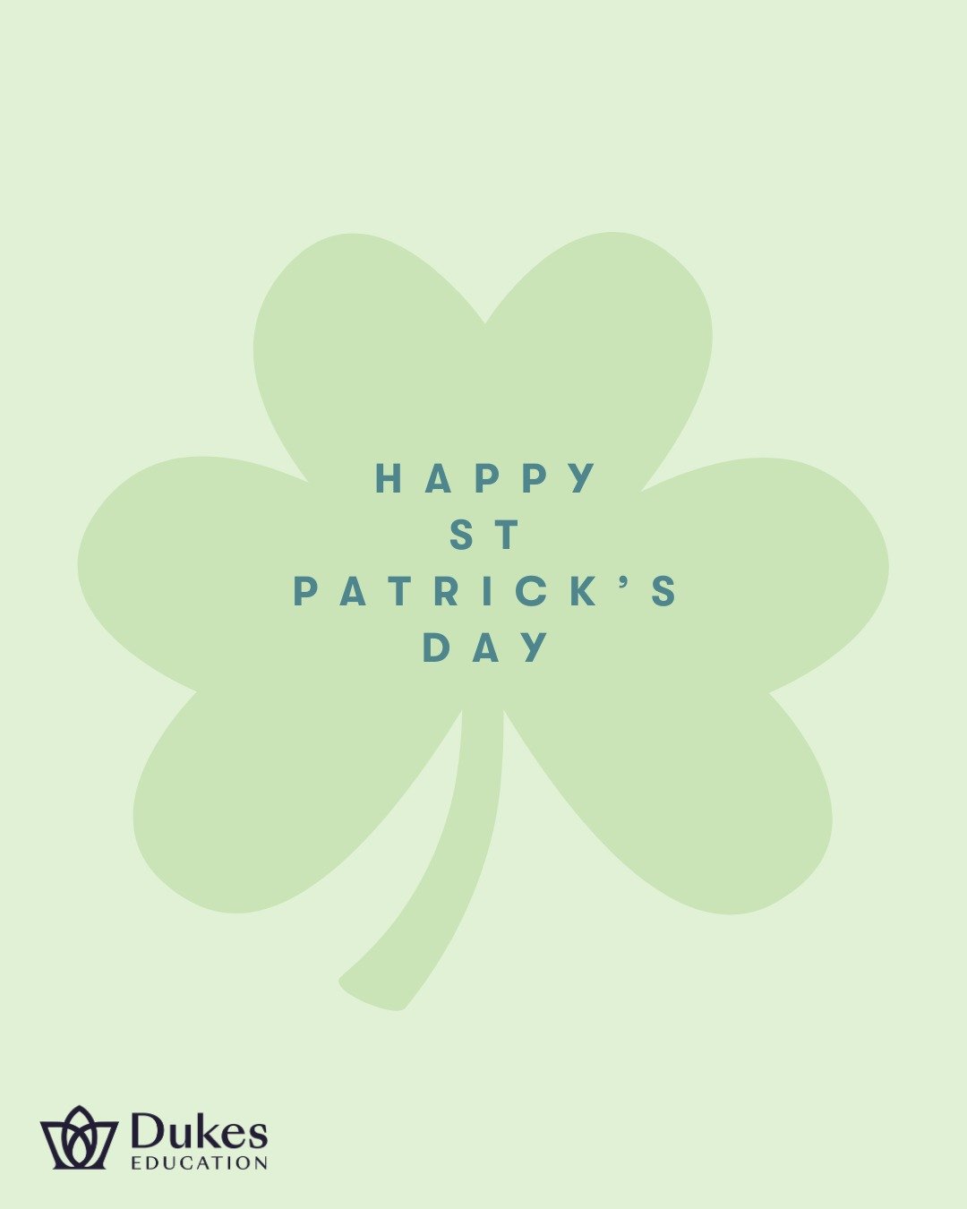 We&rsquo;d like to wish a happy #StPatricksDay to people celebrating everywhere, as well as to our students and colleagues from @theinstituteofeducationdublin and @brucecollege_cork, and across the Dukes Education family.