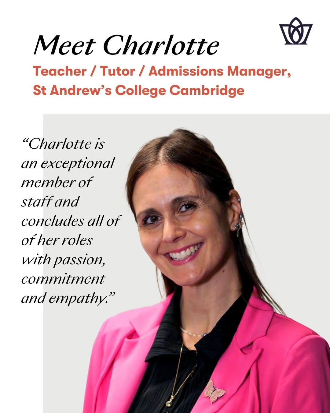 Meet Charlotte, Teacher/Tutor/Admissions Manager at @standrewscollegecambridge.

Like every successful organisation, Dukes Education has teams of dedicated people working behind the scenes; these are the people out of the limelight, the ones that wor