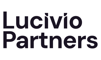 Lucívio Partners logo in black and gray text on a white background.