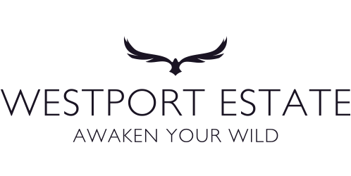 Westport Estate logo with a bird graphic and the tagline 'Awaken Your Wild'