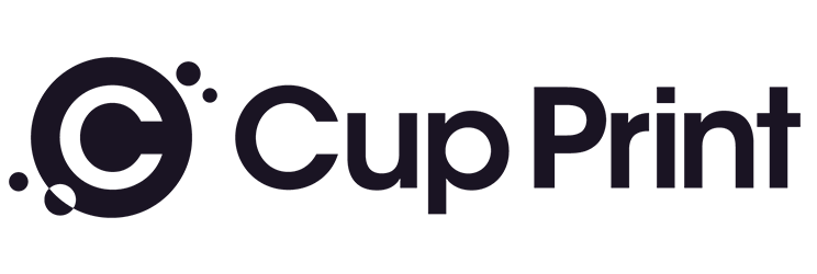 CupPrint logo with circular icon and text.