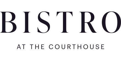 Text reading 'BISTRO AT THE COURTHOUSE'
