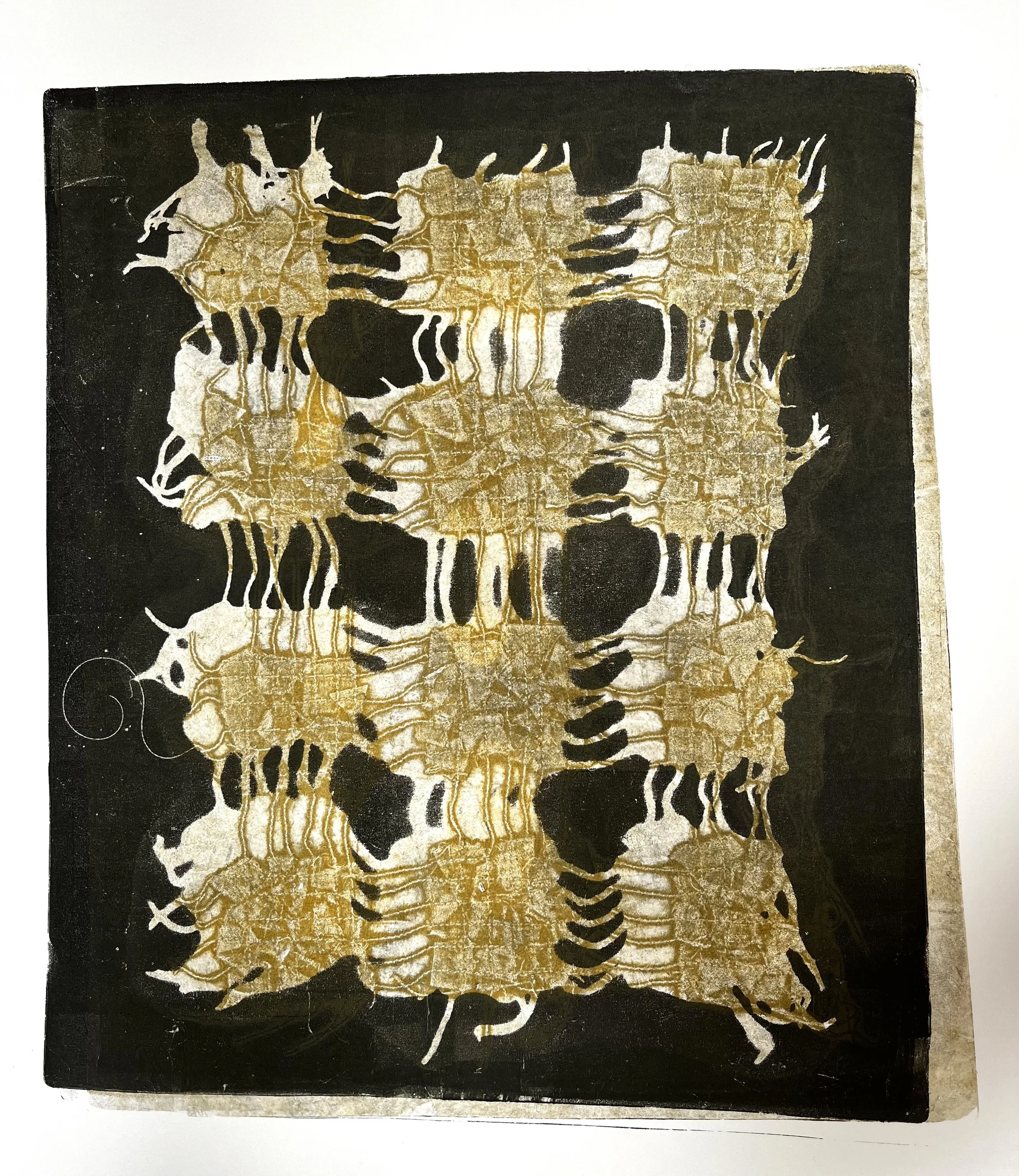 Gelli Plate Printing with Textiles