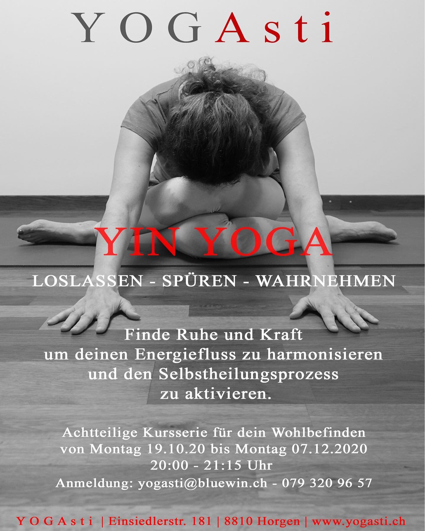 Achtsamkeit und Gesundheit durch Yin Yoga: Kursbeginn MO, 19.10.20-07.12.20/ Kurskosten Chf 160.&mdash;/www.yogasti.ch

#ruhe #achtsamkeit #meditation #balance #yinyoga #gesundheit #k&ouml;rpergeistundseeleimeinklang