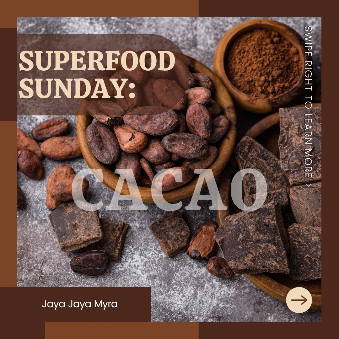 This #SuperfoodSunday, I&rsquo;m going to be talking about all things cacao!

Cacao is the source from which we get our beloved and craved chocolate. This ancient and complex food has been revered for its health benefits for centuries. 

Cacao, the d
