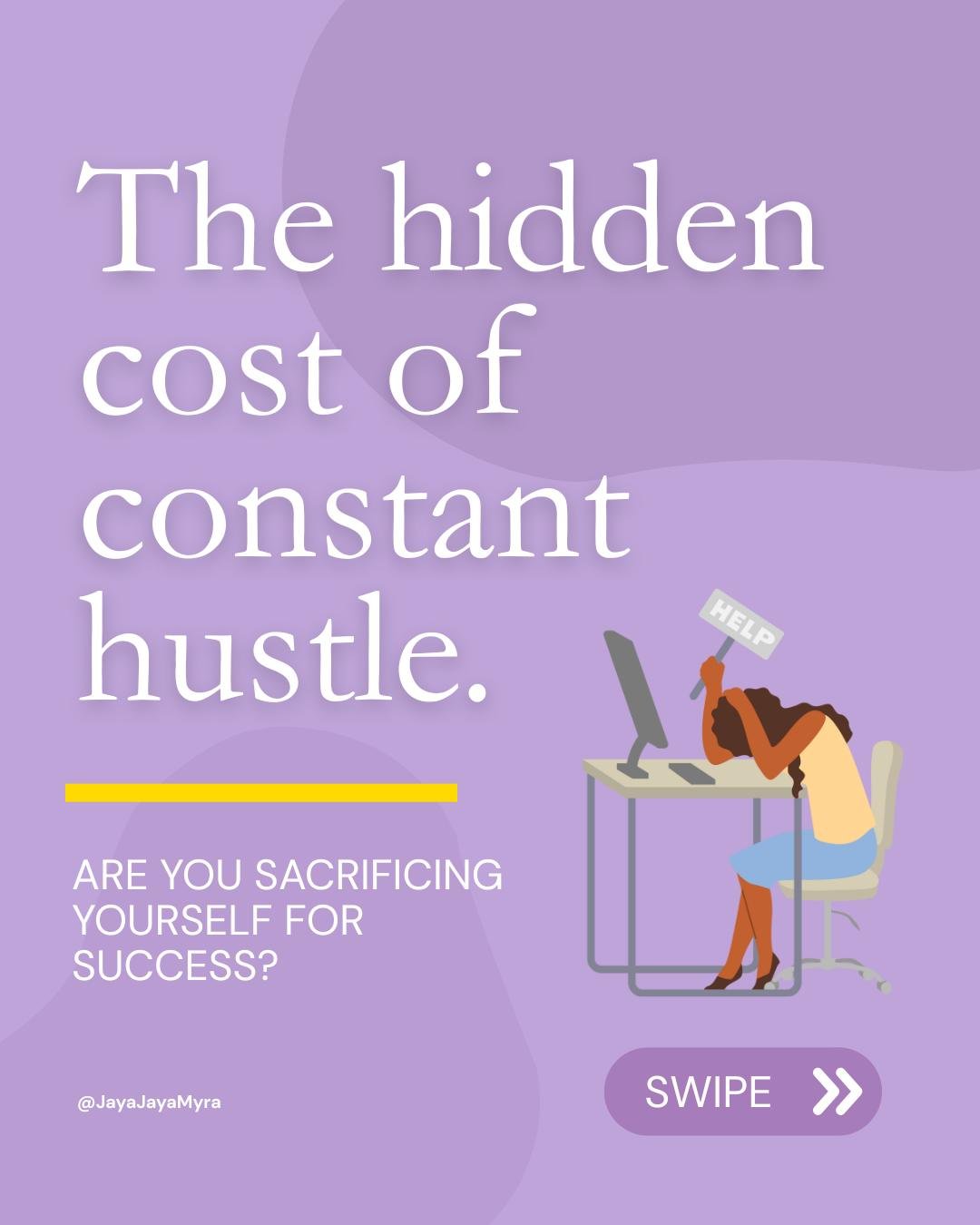 Are you hustling so hard you&rsquo;ve stopped feeling truly alive? Your productivity shouldn&rsquo;t come at the cost of your well-being.

Personally, I have never prioritized overworking, but that is only because I had a health crisis in my late 20'
