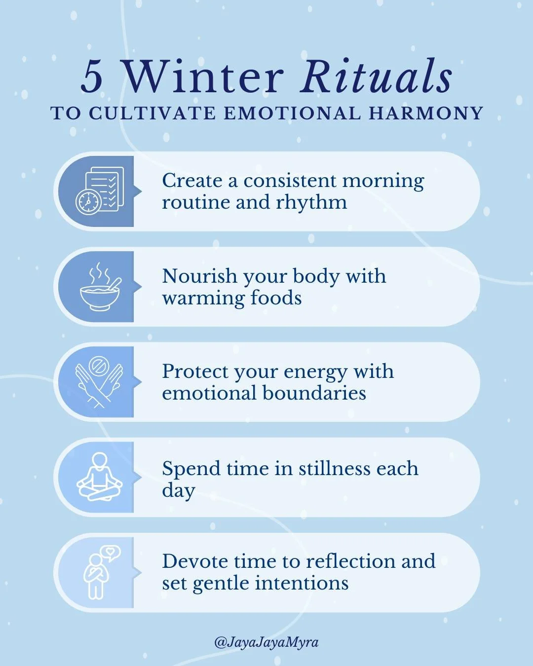 Winter has a way of bringing everything to the surface.

Emotions feel closer and more intense. Energy feels heavier. And, to top it off, what we didn&rsquo;t have time to feel during busier seasons tends to ask for (often demands) our attention.

Em