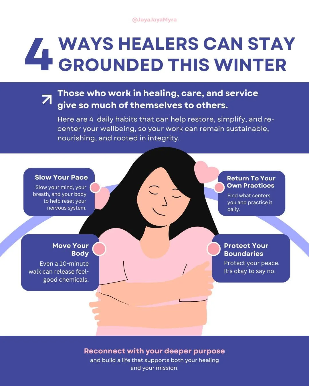 Healers give so much of themselves to others...

their time, their energy, their presence, their heart.
 
But the more you ground yourself, the more powerful and sustainable your work becomes.
 
If you&rsquo;re ready to reconnect with your deeper pur