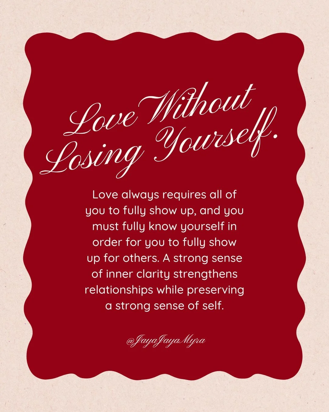 Healthy love supports wholeness. &hearts;️
 
Healthy love respects your identity, honors your energy and leaves room for your needs, boundaries, and inner peace.
 
Connection feels nourishing when self-trust and emotional awareness are present. When 