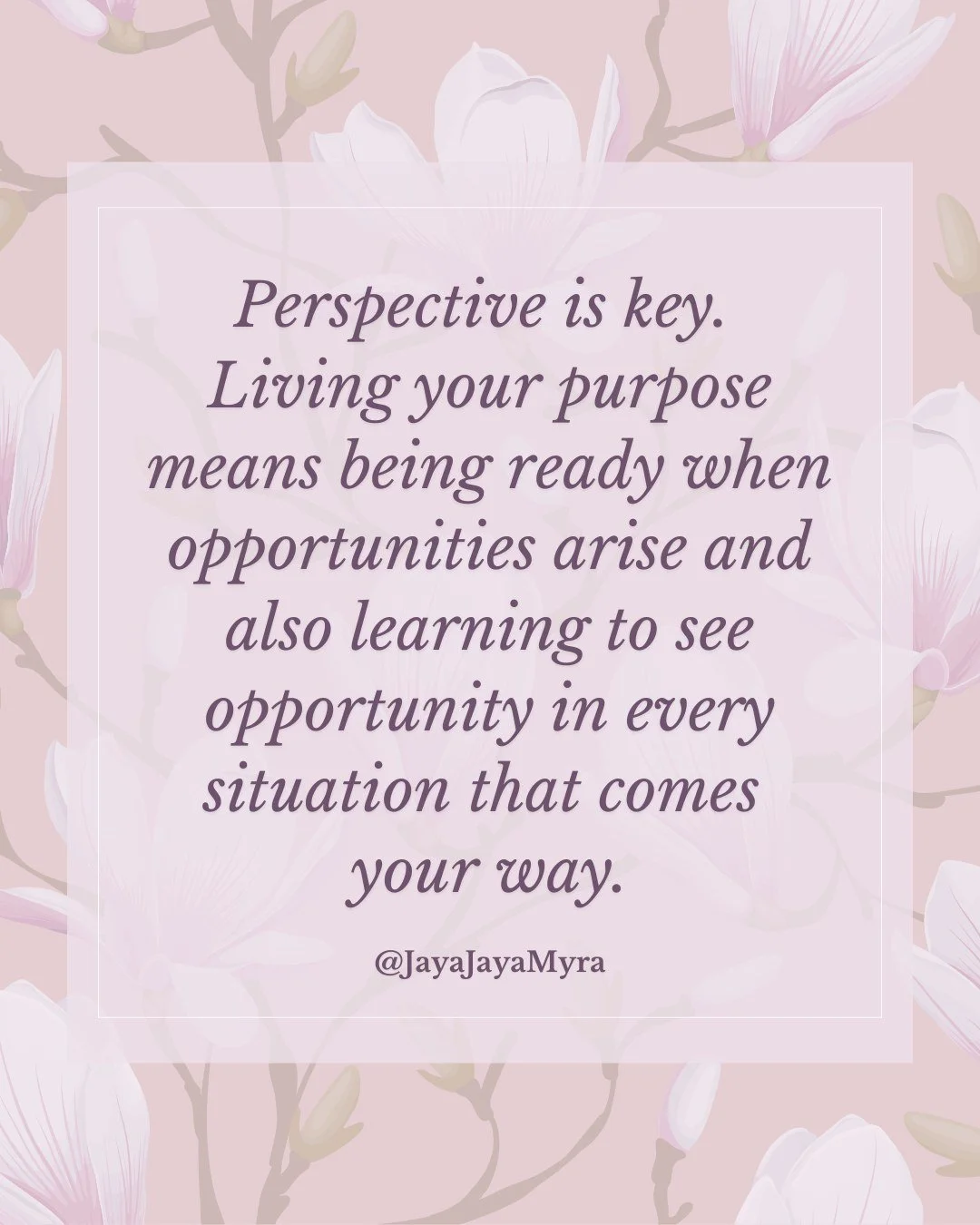 Perspective shapes the way we interpret opportunity, challenge, timing, and even our own potential.

Many people believe they are &ldquo;waiting&rdquo; for the right opportunity, when in reality, opportunities often appear subtly... disguised as smal